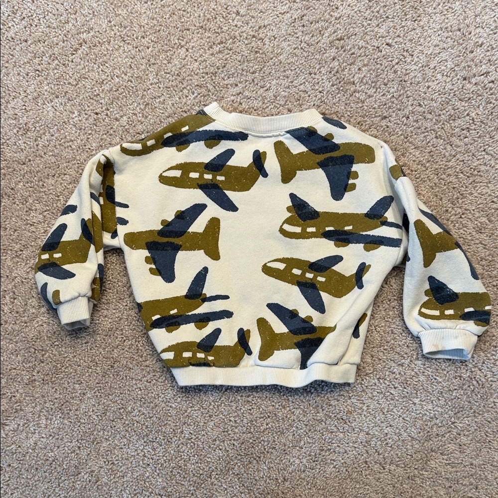 Zara Kids Airplane Print Matching Set - Olive and Black - Picture 4 of 10